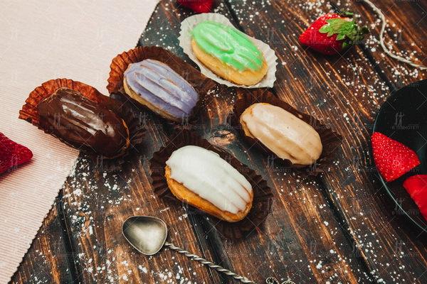 Mixed mini eclairs